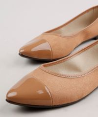 Sapatilha-Feminina-Moleca-Confortavel-Bico-Fino-em-Suede-com-Verniz-Caramelo-9699194-Caramelo_2