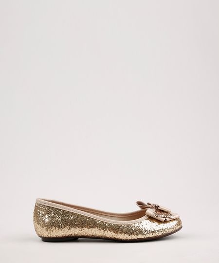 Sapatilha-Infantil-Molekinha-Bico-Redondo-em-Glitter-com-Laco-Dourada-9668055-Dourado_1