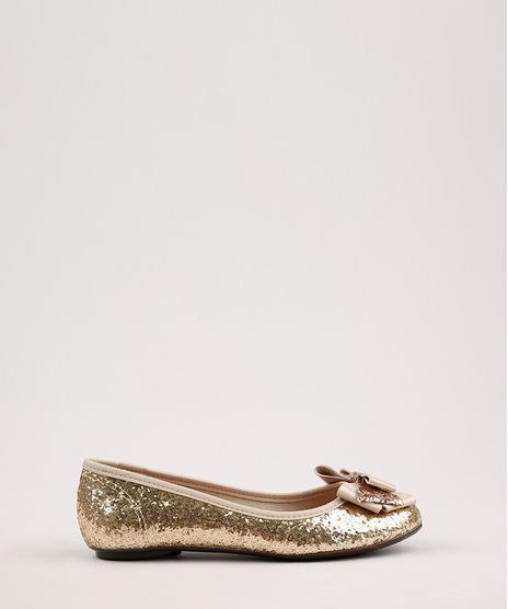 Sapatilha-Infantil-Molekinha-Bico-Redondo-em-Glitter-com-Laco-Dourada-9668055-Dourado_1