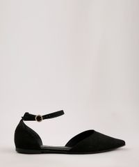 Sapatilha-Feminina-Via-Uno-Bico-Fino-Aberta-em-Suede-Preta-9684979-Preto_1