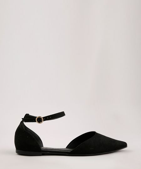 Sapatilha-Feminina-Via-Uno-Bico-Fino-Aberta-em-Suede-Preta-9684979-Preto_1