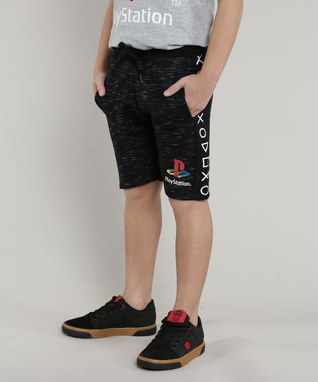 Bermuda-Infantil-PlayStation-em-Moletom-com-Bolsos-Preta-9674517-Preto_1 Bermuda-Infantil-PlayStation-em-Moletom-com-Bolsos-Preta-9674517-Preto_1