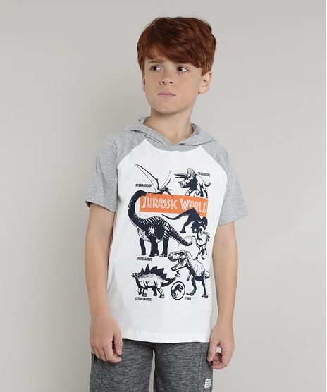 Camiseta-Infantil-Jurassic-World-Raglan-com-Capuz-Manga-Curta-Off-White-9693639-Off_White_1