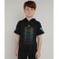 Camiseta-Infantil-PlayStation-com-Capuz-Manga-Curta-Preta-9660725-Preto_1