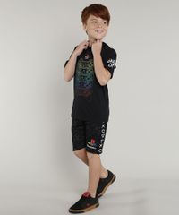 Camiseta-Infantil-PlayStation-com-Capuz-Manga-Curta-Preta-9660725-Preto_3