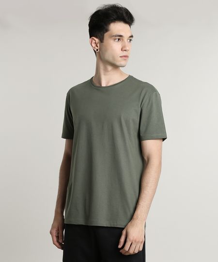 Camiseta-Masculina-Basica-Manga-Curta-Gola-Careca-Verde-Militar-9222311-Verde_Militar_1