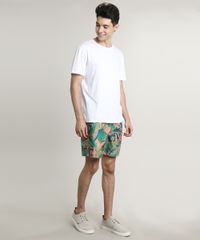 Short-Masculino-Estampado-de-Folhagem-com-Bolsos-Laranja-9513686-Laranja_3