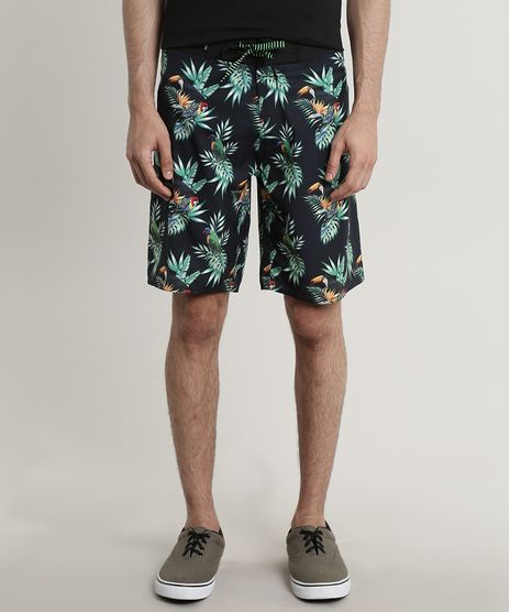 Bermuda-Surf-Masculina-Estampada-Tropical-Preta-9723362-Preto_1