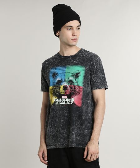 Camiseta-Masculina-Rocket-Guardioes-da-Galaxia-Marmorizada-Manga-Curta-Gola-Careca-Preta-9716574-Preto_1