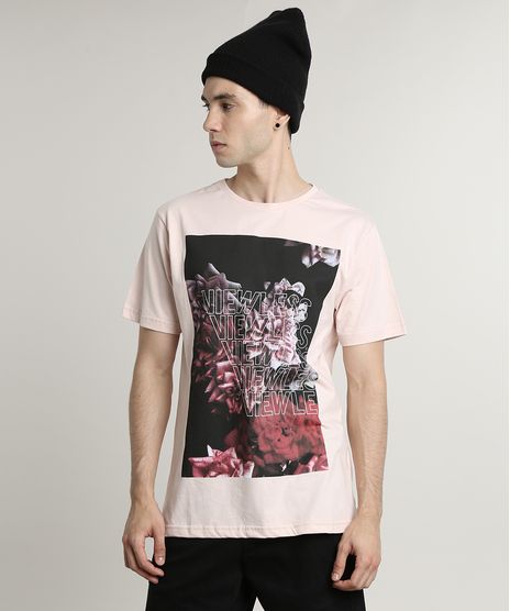 Camiseta-Masculina--Viewless--Manga-Curta-Gola-Careca-Rose-9447027-Rose_1