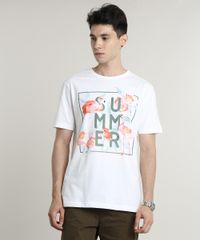 Camiseta-Masculina--Summer--Flamingos-Manga-Curta-Gola-Careca-Off-White-9631032-Off_White_1