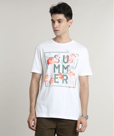 Camiseta-Masculina--Summer--Flamingos-Manga-Curta-Gola-Careca-Off-White-9631032-Off_White_1