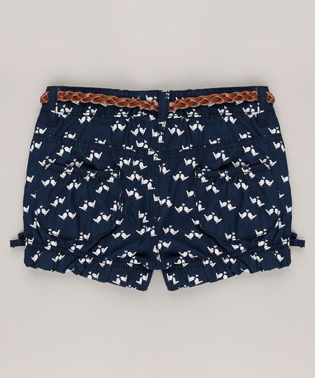 Short-Infantil-Estampado-de-Passaros-com-Cinto-Azul-Marinho-9567756-Azul_Marinho_1