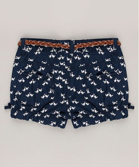 Short-Infantil-Estampado-de-Passaros-com-Cinto-Azul-Marinho-9567756-Azul_Marinho_1