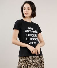 Blusa-Feminina--Nao-Causaras--Manga-Curta-Decote-Redondo-Preta-9712513-Preto_1