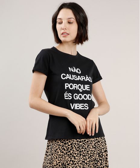 Blusa-Feminina--Nao-Causaras--Manga-Curta-Decote-Redondo-Preta-9712513-Preto_1