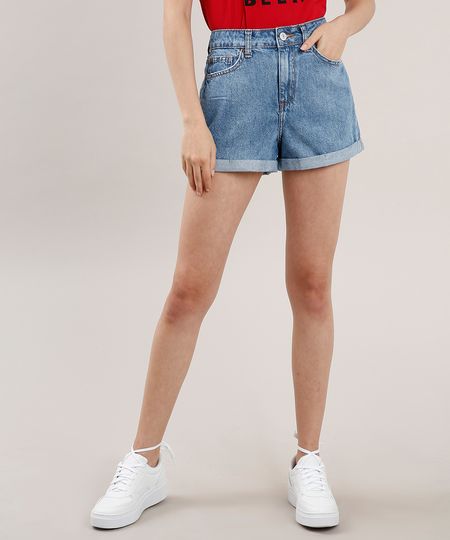 Short-Jeans-Feminino-Mom-Barra-Dobrada-Azul-Medio-9274697-Azul_Medio_1