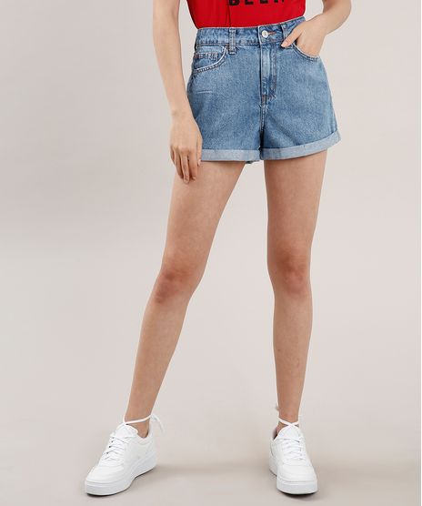 Short-Jeans-Feminino-Mom-Barra-Dobrada-Azul-Medio-9274697-Azul_Medio_1