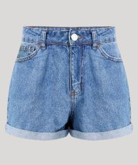 Short-Jeans-Feminino-Mom-Barra-Dobrada-Azul-Medio-9274697-Azul_Medio_5