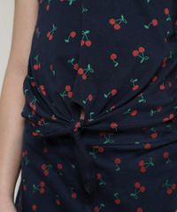 Blusa-Infantil-Estampada-de-Cerejas-com-Amarracao-Manga-Curta-Azul-Marinho-9668932-Azul_Marinho_5