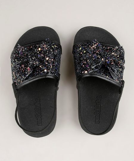 Chinelo-Slide-Infantil-Molekinha-com-Glitter-e-Elastico-Preto-9709385-Preto_1
