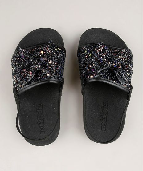 Chinelo-Slide-Infantil-Molekinha-com-Glitter-e-Elastico-Preto-9709385-Preto_1