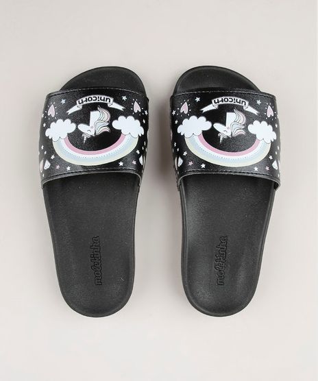 Chinelo-Slide-Infantil-Molekinha-Unicornio-Preto-9709382-Preto_1
