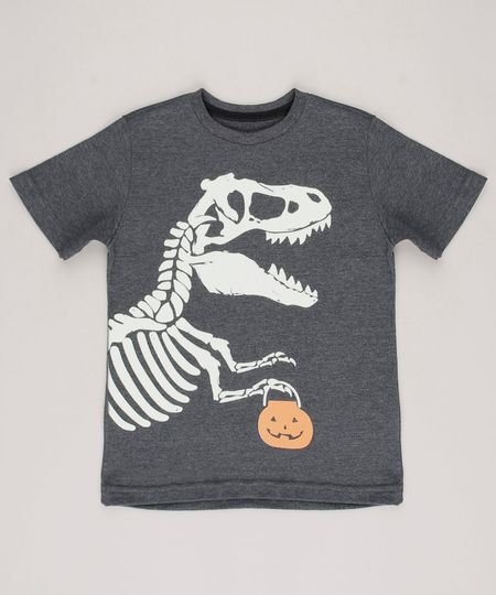 Camiseta-Infantil-Dinossauro-e-Abobora-Manga-Curta-Cinza-Mescla-Escuro-9706613-Cinza_Mescla_Escuro_1