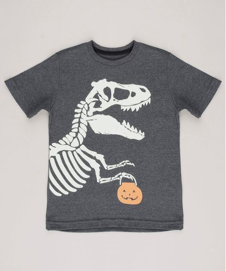 Camiseta-Infantil-Dinossauro-e-Abobora-Manga-Curta-Cinza-Mescla-Escuro-9706613-Cinza_Mescla_Escuro_1