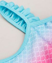 Biquini-Infantil-Sereia-Estampado-de-Escamas-com-Babado-Protecao-UV50---Azul-9668236-Azul_3