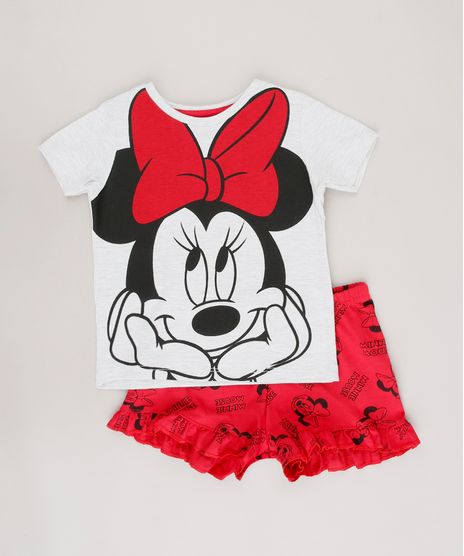Pijama-Infantil-Minnie-Manga-Curta-Cinza-Mescla-Claro-9641230-Cinza_Mescla_Claro_1