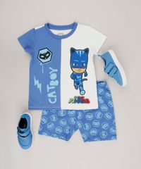 Pijama-Infantil-Pj-Mask-Gato-com-Recorte-Manga-Curta-Off-White-9633463-Off_White_3