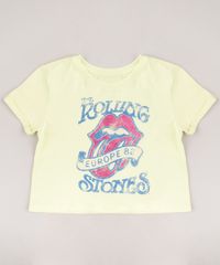 Blusa-Infantil-Cropped-Ampla-Rolling-Stones-Manga-Curta-Amarelo-Claro-9753350-Amarelo_Claro_1