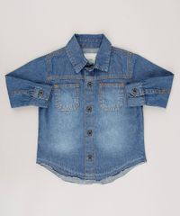 Camisa-Jeans-Infantil-com-Bolsos-Barra-Desfiada-Manga-Longa-Azul-Escuro-9635844-Azul_Escuro_1