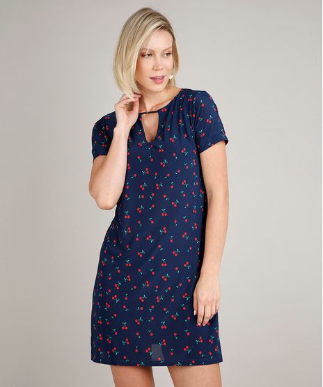 Vestido-Feminino-Tal-Mae-Tal-Filha-Curto-Estampado-de-Cerejas-Manga-Curta-Azul-Marinho-9711536-Azul_Marinho_1