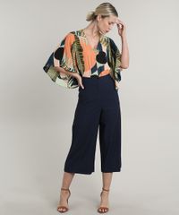 Body-Feminino-Bluse-Estampado-de-Folhagem-Manga-3-4-Decote-V-Azul-Petroleo-9647703-Azul_Petroleo_3