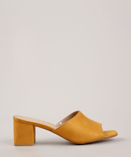 Tamanco-Feminino-Oneself-Salto-Quadrado-em-Suede-Mostarda-9685104-Mostarda_1
