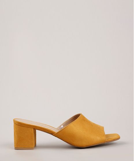 Tamanco-Feminino-Oneself-Salto-Quadrado-em-Suede-Mostarda-9685104-Mostarda_1