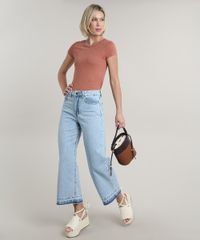 Blusa-Feminina-Basica-Botone-Manga-Curta-Decote-Redondo-Laranja-Escuro-9278286-Laranja_Escuro_3