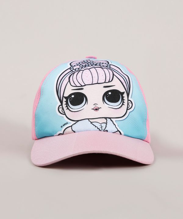 Boné Infantil Aba Curva LOL Surprise com Lurex Rosa M