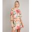 Vestido-Feminino-Curto-Estampado-de-Caju-com-Faixa-para-Amarrar-Manga-Curta-Coral-9706145-Coral_1