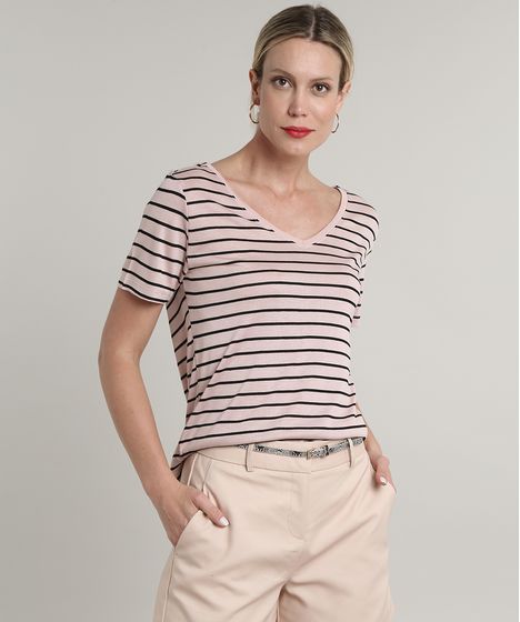 blusa listrada feminina c&a