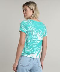 Blusa-Feminina--Nice--Estampada-de-Folhagem-Manga-Curta-Decote-Redondo-Off-White-9702230-Off_White_2