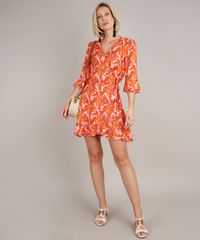 Vestido-Feminino-Curto-Envelope-Estampado-de-Folhagem-Manga-3-4-Rosa-9645434-Rosa_3 Vestido-Feminino-Curto-Envelope-Estampado-de-Folhagem-Manga-3-4-Rosa-9645434-Rosa_3