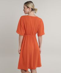 Vestido-Feminino-Curto-com-No-Manga-Curta-Laranja-9649859-Laranja_2