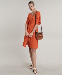 Vestido-Feminino-Curto-com-No-Manga-Curta-Laranja-9649859-Laranja_3