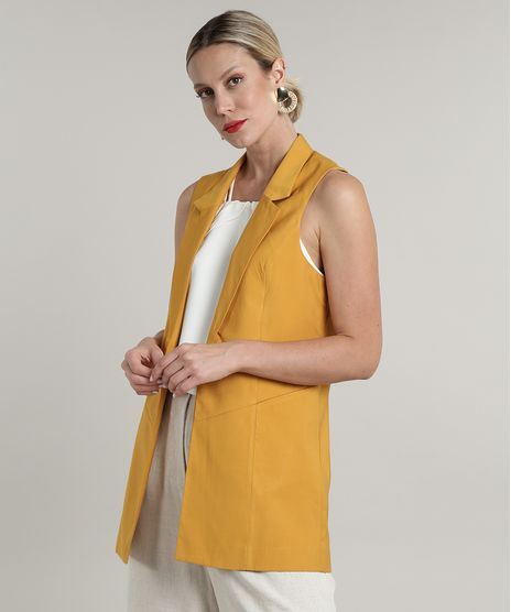 Colete-Feminino-Longo-com-Bolsos-Mostarda-9641291-Mostarda_1