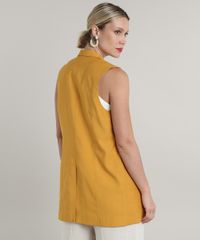 Colete-Feminino-Longo-com-Bolsos-Mostarda-9641291-Mostarda_2