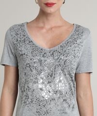 Blusa-Feminina-Ampla-com-Estampa-Animal-Print-Cobra-Manga-Curta-Decote-V-Cinza-Mescla-9701208-Cinza_Mescla_4