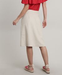 Saia-Feminina-Midi-em-Linho-com-Bolsos-Bege-Claro-9643847-Bege_Claro_2